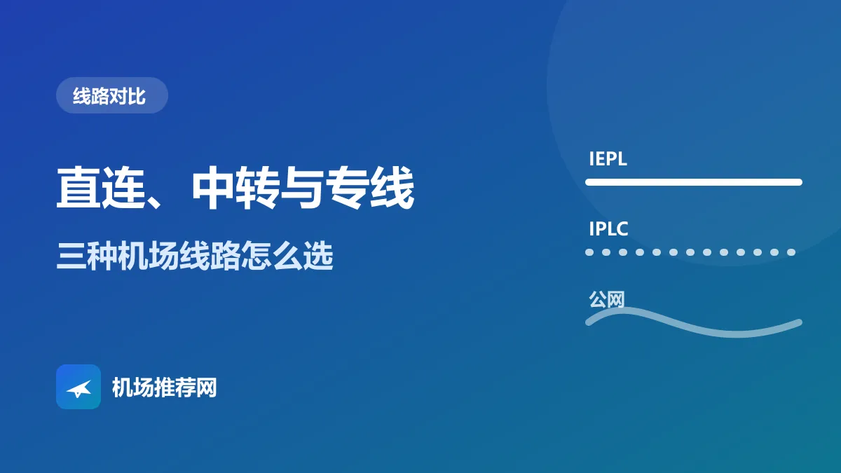 直连、中转与专线三种线路对比封面