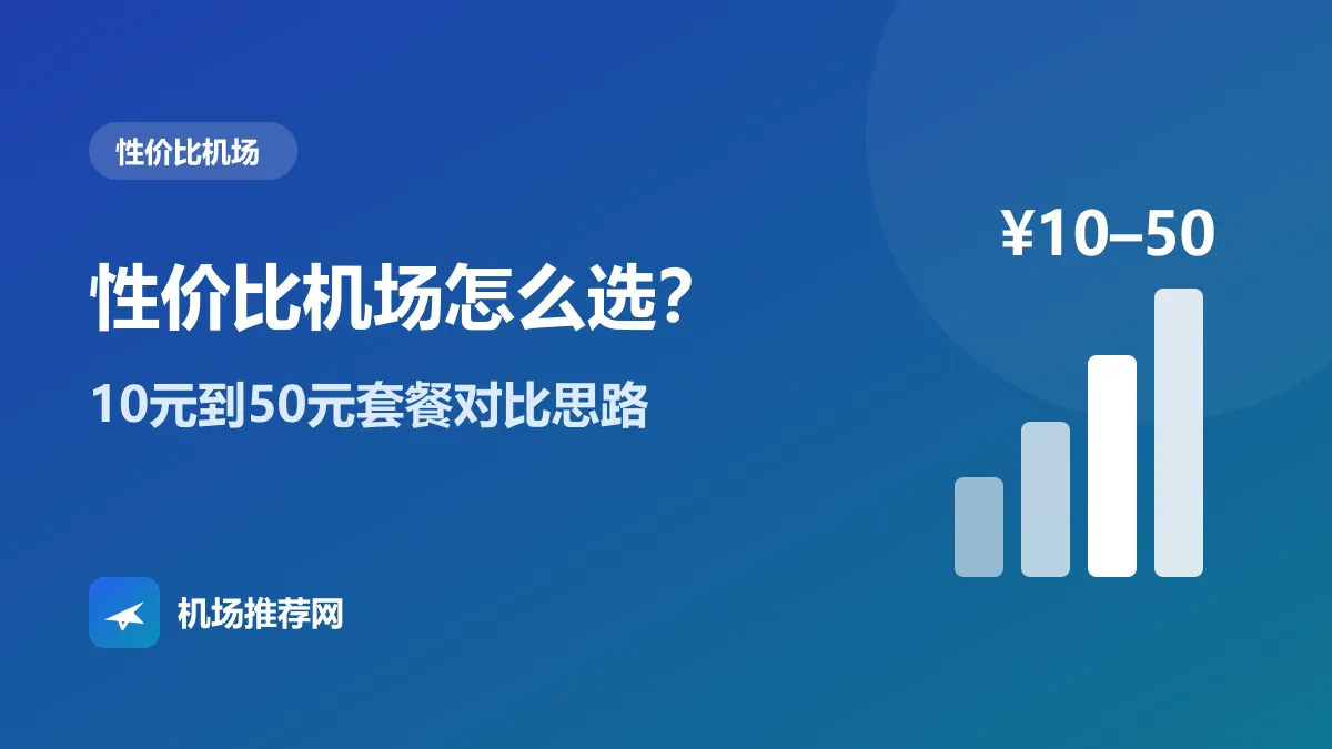 性价比机场选择指南封面：10元到50元套餐对比